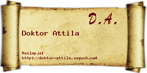 Doktor Attila névjegykártya