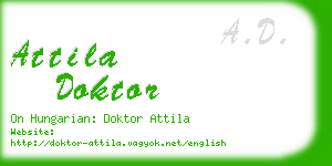 attila doktor business card